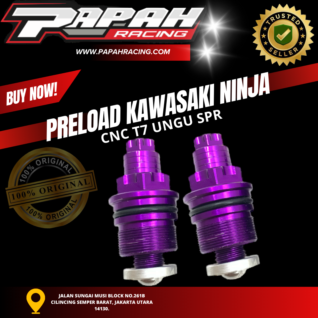 PRELOAD KAWASAKI NINJA T7 UNGU SPR